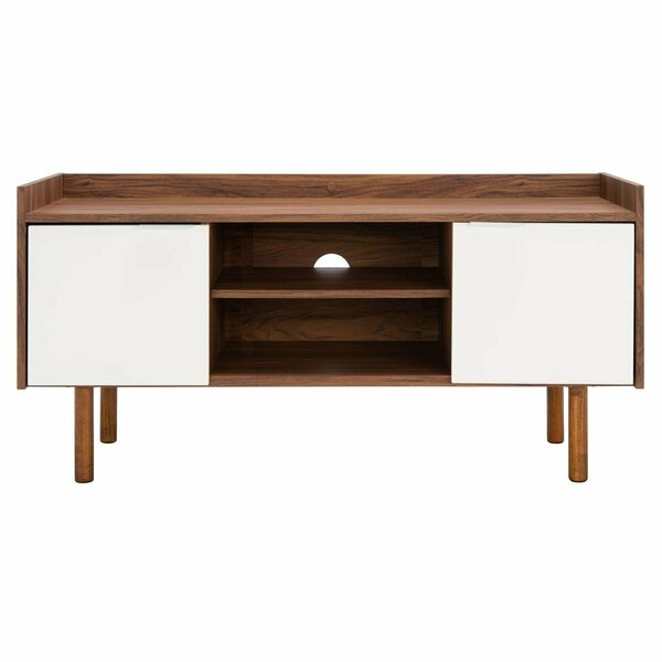 Safavieh Diara 2 Shelf 2 Door TV Stands Walnut & White MED9603A